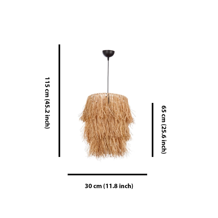 Riippuvalaisin TASSEL ripustuslangalla 1xE27/40W/230V raffia