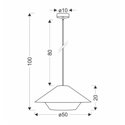 Riippuvalaisin vaijerilla AFRICA 1xE27/40W/230V, halkaisija 50 cm, ruskea/kerma