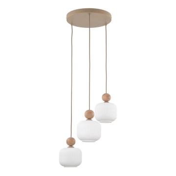 Riippuvalaisin vaijerilla BALLO 3xE14/10W/230V beige