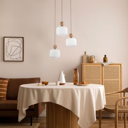 Riippuvalaisin vaijerilla BALLO 3xE14/10W/230V beige