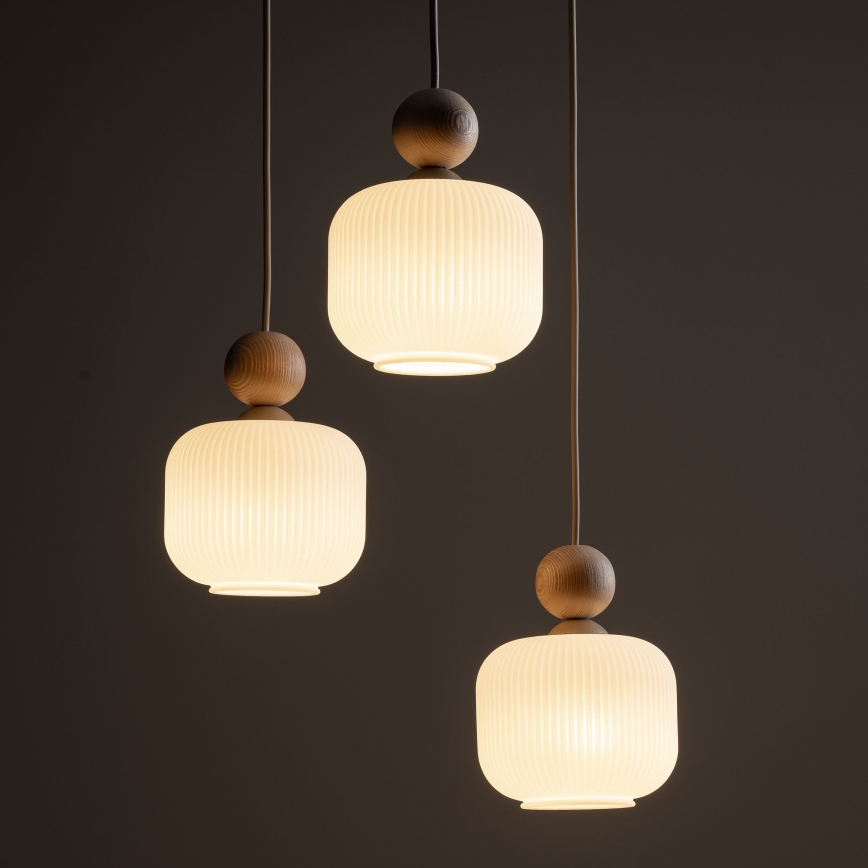 Riippuvalaisin vaijerilla BALLO 3xE14/10W/230V beige
