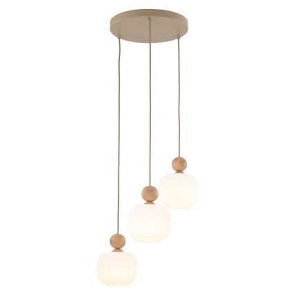 Riippuvalaisin vaijerilla BALLO 3xE14/10W/230V beige
