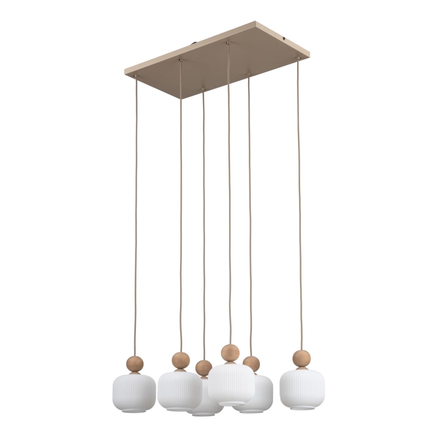 Riippuvalaisin vaijerilla BALLO 6xE14/10W/230V beigenvärinen