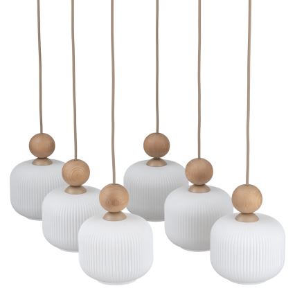 Riippuvalaisin vaijerilla BALLO 6xE14/10W/230V beigenvärinen