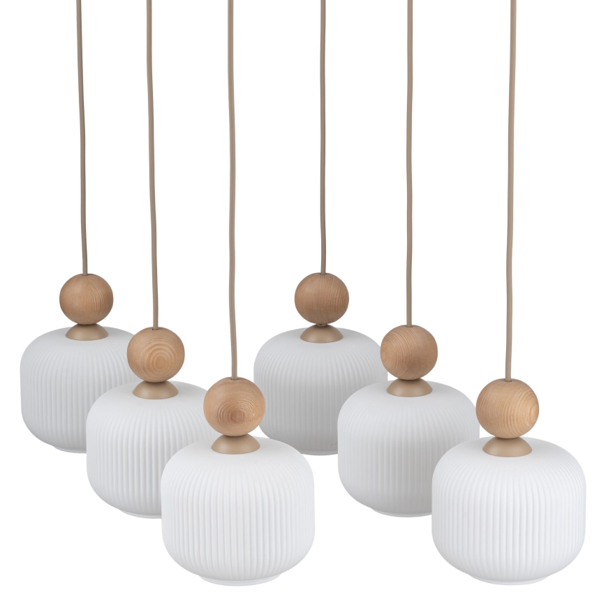Riippuvalaisin vaijerilla BALLO 6xE14/10W/230V beigenvärinen