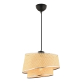 Riippuvalaisin vaijerilla BARETTE 1xE27/60W/230V beige/kiiltävä kromi