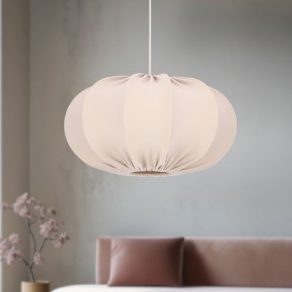 Riippuvalaisin vaijerilla CAFEE 1xE27/40W/230V, halkaisija 52 cm, beige