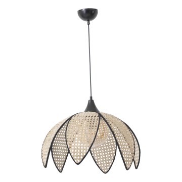 Riippuvalaisin vaijerilla FUME 1xE27/40W/230V Ø 40 cm musta/beige