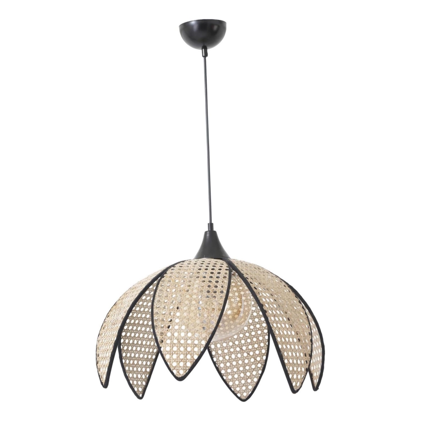 Riippuvalaisin vaijerilla FUME 1xE27/40W/230V Ø 40 cm musta/beige
