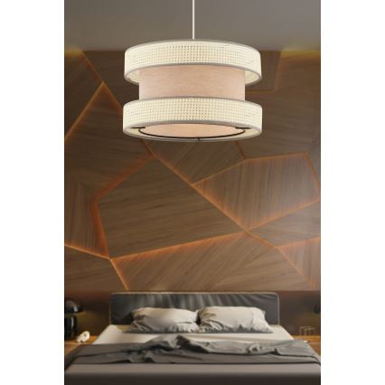 Riippuvalaisin vaijerilla HALO 1xE27/60W/230V beige/kerma
