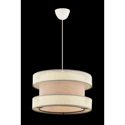 Riippuvalaisin vaijerilla HALO 1xE27/60W/230V beige/kerma