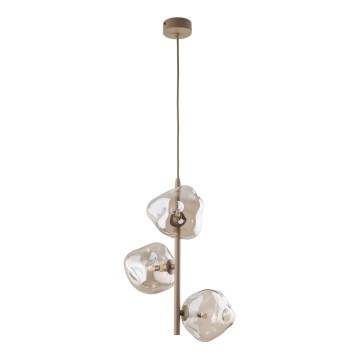 Riippuvalaisin vaijerilla LAVA 3xG9/8W/230V beige/savunvärinen