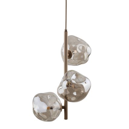 Riippuvalaisin vaijerilla LAVA 3xG9/8W/230V beige/savunvärinen