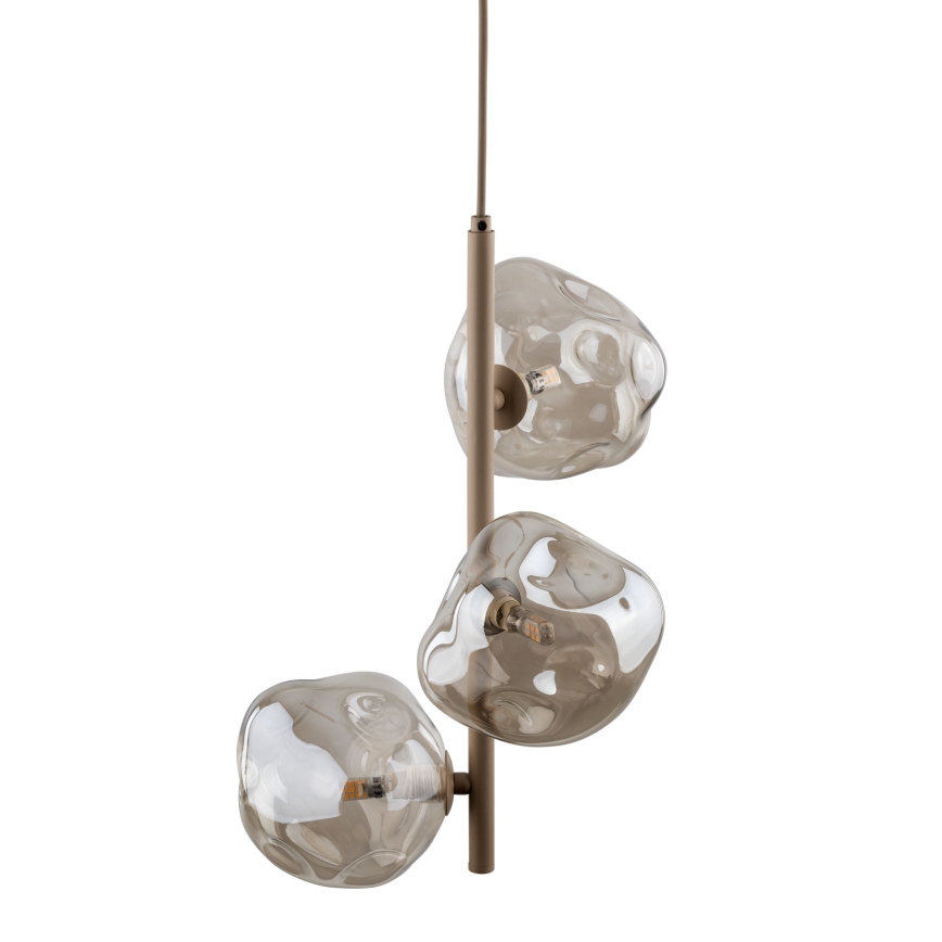 Riippuvalaisin vaijerilla LAVA 3xG9/8W/230V beige/savunvärinen