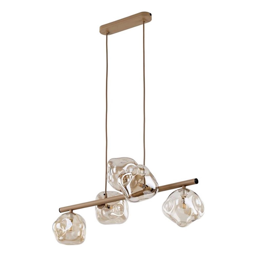 Riippuvalaisin vaijerilla LAVA 5xG9/8W/230V beige/savunbeige