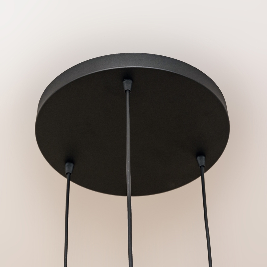 Riippuvalaisin vaijerilla SOLANO 3xE27/15W/230V musta/kulta