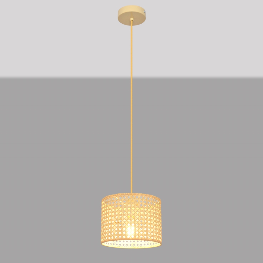 Rippuvalaisin ALBA 1xE27/15W/230V d. 20 cm rottinki