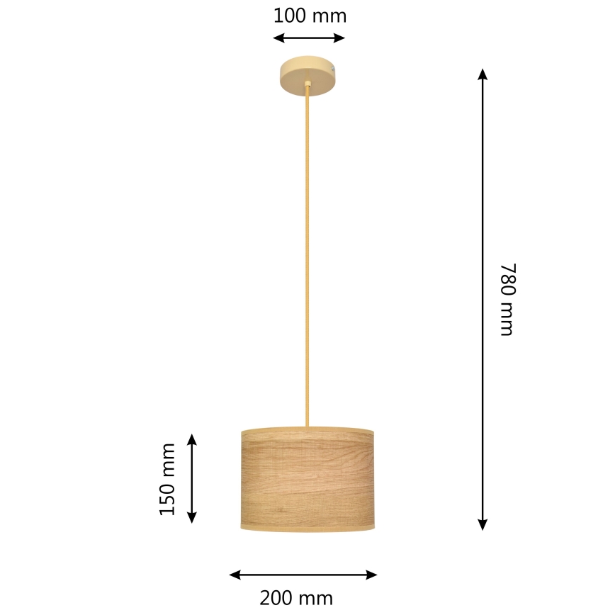 Rippuvalaisin ALBA 1xE27/15W/230V d. 20 cm ruskea