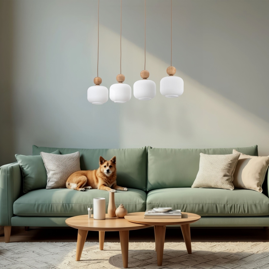 Ripustettava valaisin BALLO 4xE14/10W/230V beige
