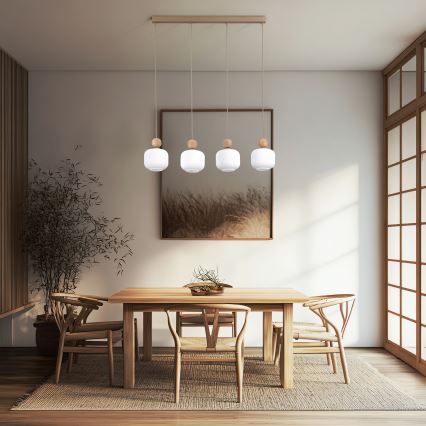 Ripustettava valaisin BALLO 4xE14/10W/230V beige