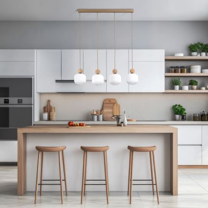 Ripustettava valaisin BALLO 4xE14/10W/230V beige