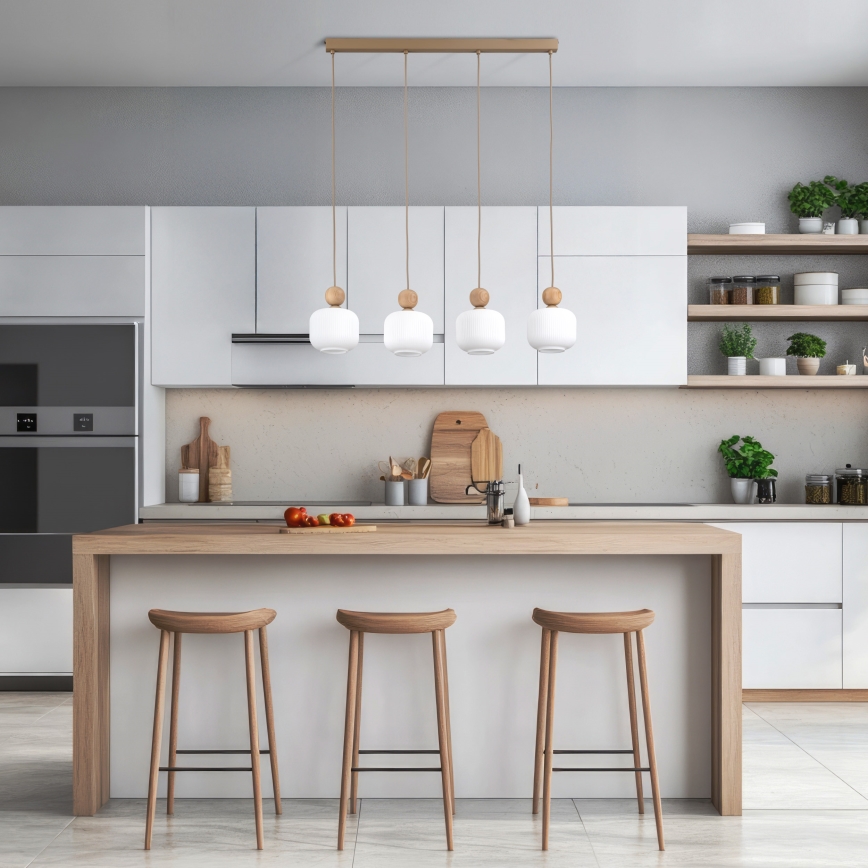 Ripustettava valaisin BALLO 4xE14/10W/230V beige