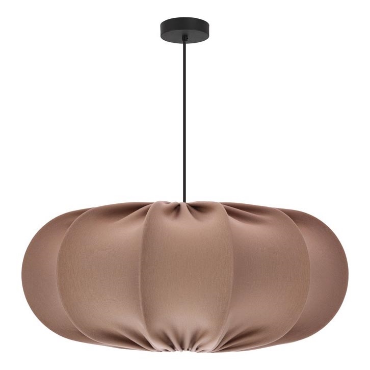 Ripustettava valaisin johdolla CAFEE 1xE27/40W/230V, halkaisija 52 cm, ruskea