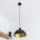 Ripustettava valaisin johdolla VESPER 1xE27/15W/230 halkaisija 30 cm musta/kultainen
