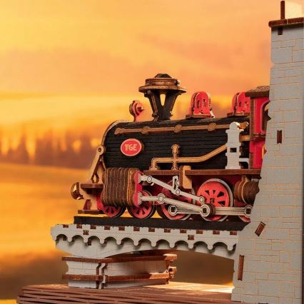 RoboTime - 3D palapeli Kirjapidike Historiallinen höyryveturi