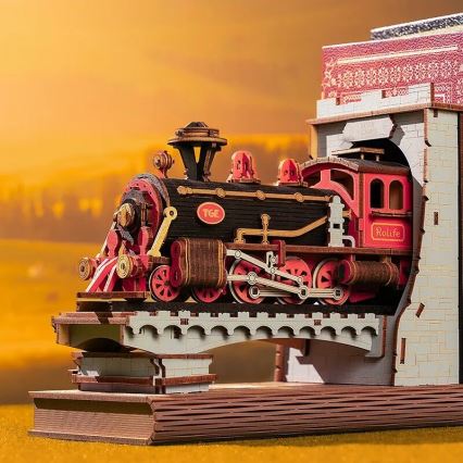RoboTime - 3D palapeli Kirjapidike Historiallinen höyryveturi