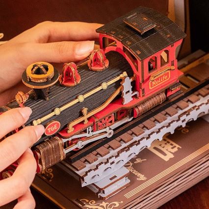 RoboTime - 3D palapeli Kirjapidike Historiallinen höyryveturi
