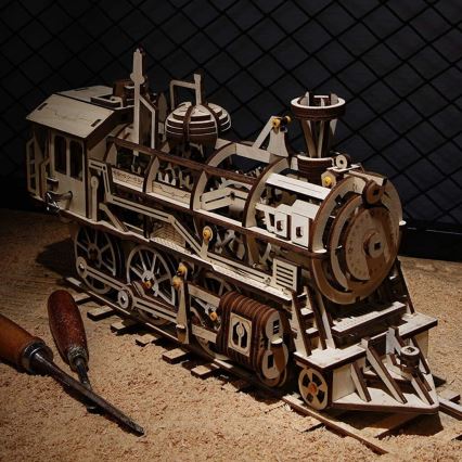 RoboTime - 3D puinen mekaaninen palapeli Höyryveturi