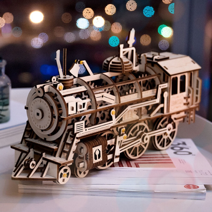 RoboTime - 3D puinen mekaaninen palapeli Höyryveturi