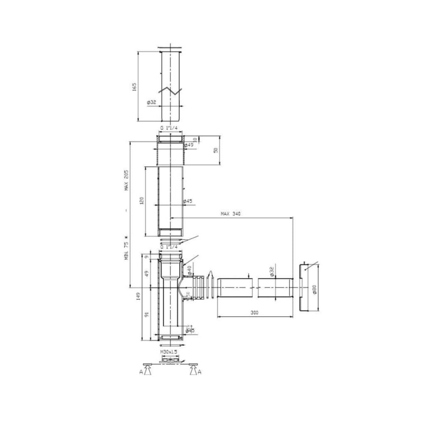 Roca A506403110 - Pyöreä pesualtaan sifoni ROCA, kiiltävä kromi