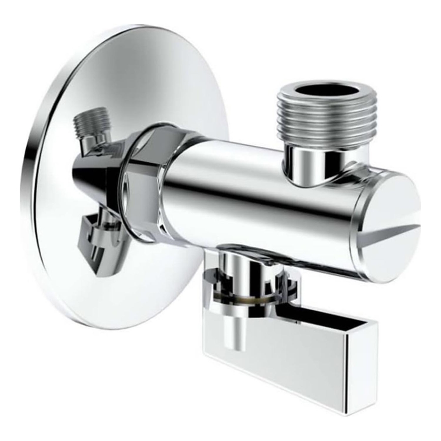 Roca A525168200 - AQUA-kulmaventtiili, kiiltävä kromi