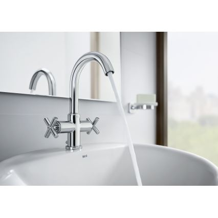 Roca A5A3043C00 - Altaan hana + jäte ylivuoto LOFT 27 cm kiiltävä kromi