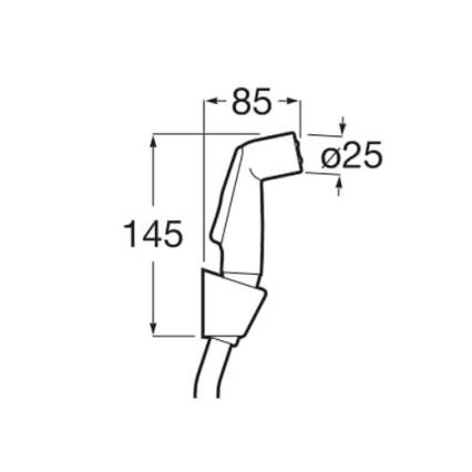 Roca A5B9130C00 - Bidetsuihku BE-FRESH kiillotettu kromi
