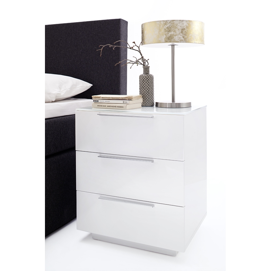 ROCKY XXL -yöpöytä, valkoinen