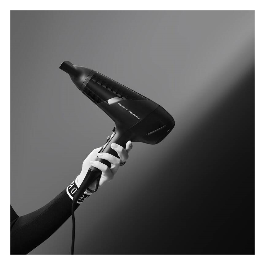 Rowenta - Hairdryer KARL LAGERFELD STUDIO DRY 2100W/230V musta