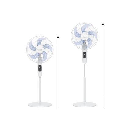 Rowenta - Lattiatuuletin TURBO SILENCE 55W/230V 147 cm valkoinen + kauko-ohjaus