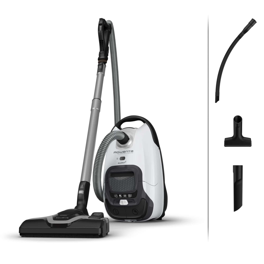 Rowenta - Pussi-imuri SILENCE FORCE ALLERGY+ 4,5l 400W/230V musta/valkoinen