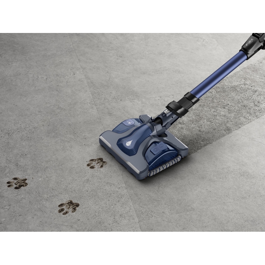 Rowenta - Sauva imuri mopilla X-FORCE FLEX ANIMAL AQUA AUTO 3in1 480W/32,4V 2500 mAh sininen
