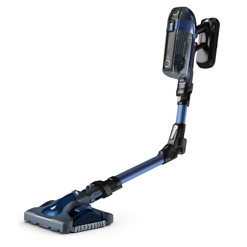 Rowenta - Sauva imuri mopilla X-FORCE FLEX ANIMAL AQUA AUTO 3in1 480W/32,4V 2500 mAh sininen