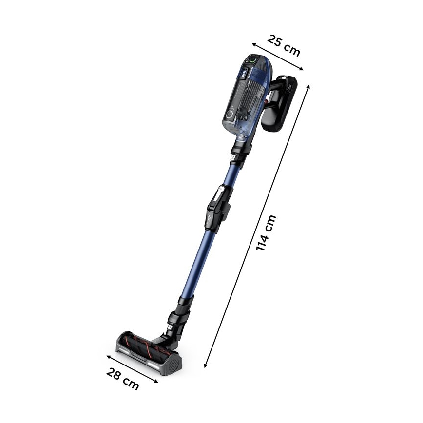 Rowenta - Sauva imuri mopilla X-FORCE FLEX ANIMAL AQUA AUTO 3in1 480W/32,4V 2500 mAh sininen