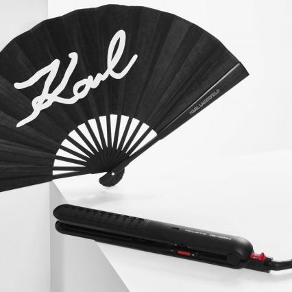 Rowenta - Suoristusrauta KARL LAGERFELD OPTILISS musta