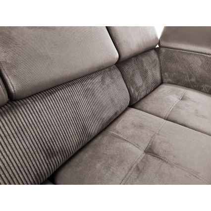 U-muotoinen avattava kulmasohva säilytystilalla SALVADA beige