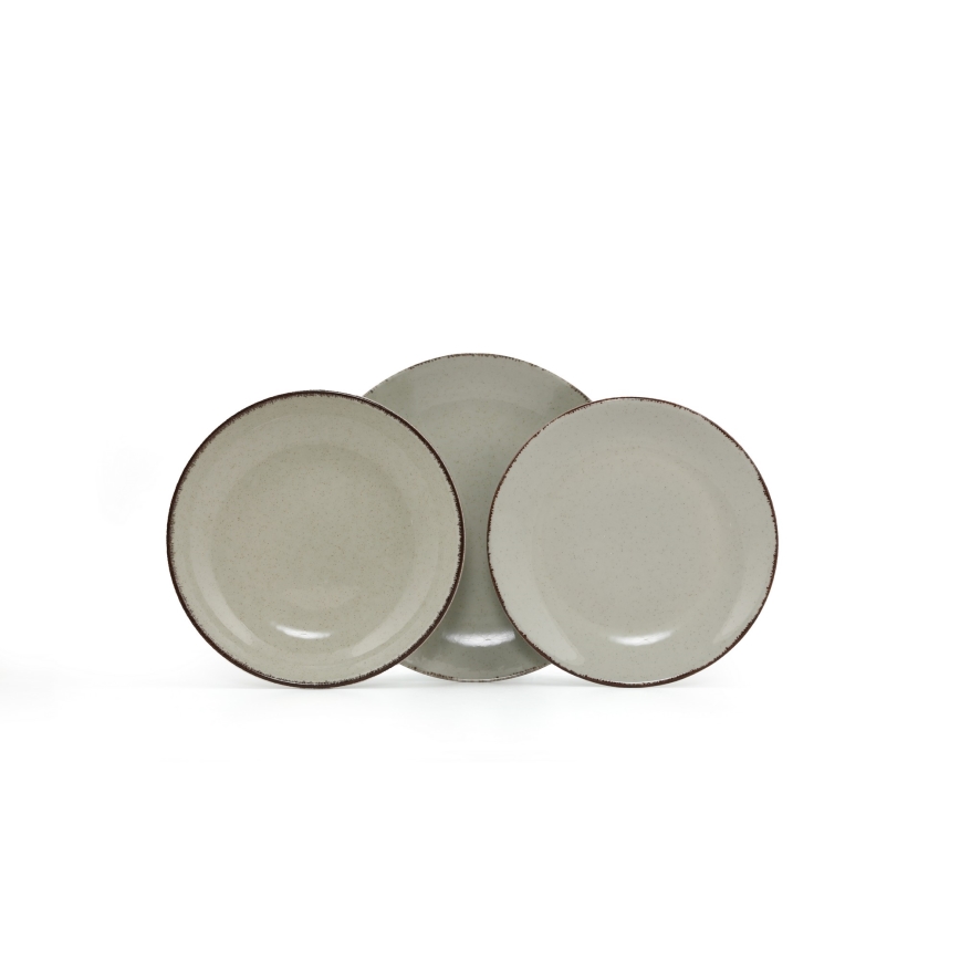 Ruokailusetti 18 kpl vihreä/posliini