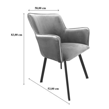 Ruokapöydän tuoli AMELIA musta
