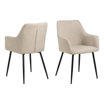Ruokapöydän tuoli käsinojilla TANYA 1 kpl beige