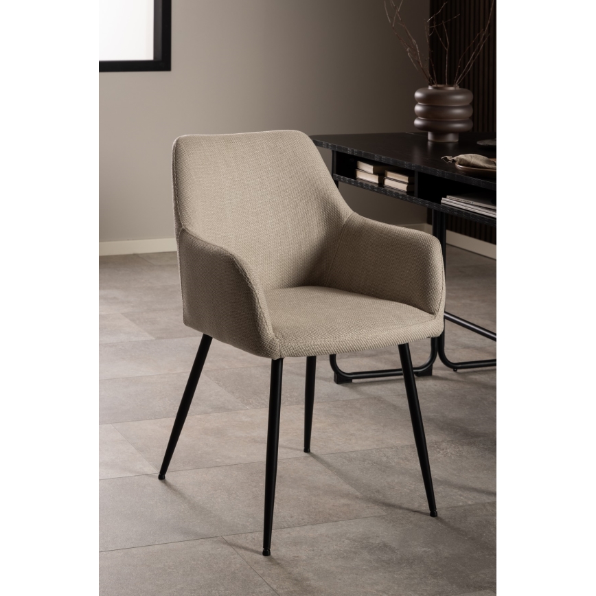 Ruokapöydän tuoli käsinojilla TANYA 1 kpl beige